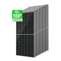 Canpower 5.12KW Kapasite+ 10x550W HalfCut Panel + 5KW İnvertör Lityum LifePo4 Villa Solar Enerji Seti