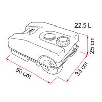 Fiamma 23 Litre Karavan Tekerli Atık Su Tankı