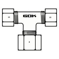 Gok 10-10-8mm Çelik Gaz Borusu Çoklayıcı T Bağlantı Aparatı