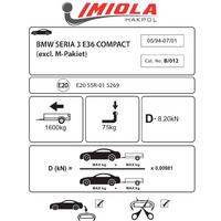 Hakpol - BMW 3 Serisi E36 3 Compact (M3. m-Paket Hariç) 1994 - 2001 Çeki Demiri