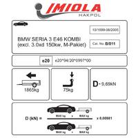 Hakpol - BMW 3 Serisi E 46 Estate 1998 - 2005 Çeki Demiri