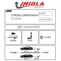 Hakpol - Citroen Jumper 3 Van L1,L2,L3 2006 ve Sonrası Çeki Demiri