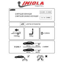 Hakpol Chrysler Grang Voyager (Stow'n Go Hariç) 05/2001-01/2008 Çeki Demiri