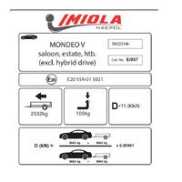 Hakpol - Ford Mondeo Hatchback, Saloon, Estate 2014 Ve Sonrası Çeki Demiri