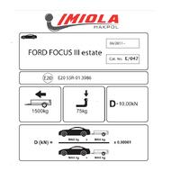 Hakpol Ford Focus III Estate (hariç ST) 04/2011 Ve Sonrası Çeki Demiri