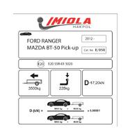 Hakpol - Mazda BT50 06/2012 Ve Sonrası Çeki Demiri