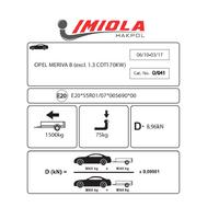 Hakpol - Opel Meriva B 05/2010 ve sonrası Çeki Demiri