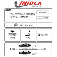 Hakpol Seat Alhambra 07/2010 - 06/2012 Arası Çeki Demiri