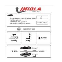 Hakpol Skoda Fabia Sedan 07/2001-12/2007 - Estate 11/2000-12/2007 Arası Çeki Demiri