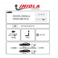 Hakpol-Toyota Corolla Verso E12 12/2001-05/2004 Arası Çeki Demir