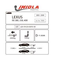 Hakpol-Toyota Lexus RX300,350,400 05/2003-03/2009 Arası Çeki Demiri