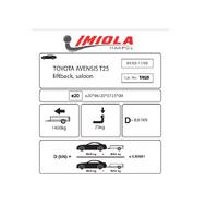 Hakpol-Toyota Avensis Liftback Sedan 01/2003-11/2008 Arası Çeki Demiri