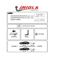 Hakpol -Volkswagen Passat B-5 Sedan 10/1996 - 02/2005 - Station 05/1997 - 08/2005 Çeki Demiri