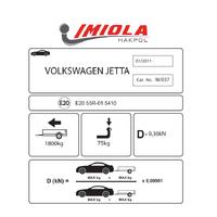 Hakpol Volkswagen Jetta (Hibrit hariç) 01/2011 Ve Sonrası - Çeki Demiri
