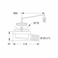 LIRA PF2335 70mm - 25mm 90 derece Eviye Gideri