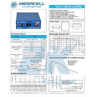 MEGACELL LiFePO4 12.8V 100Ah Karavan/Marin ABS Lityum Demir Fosfat Akü